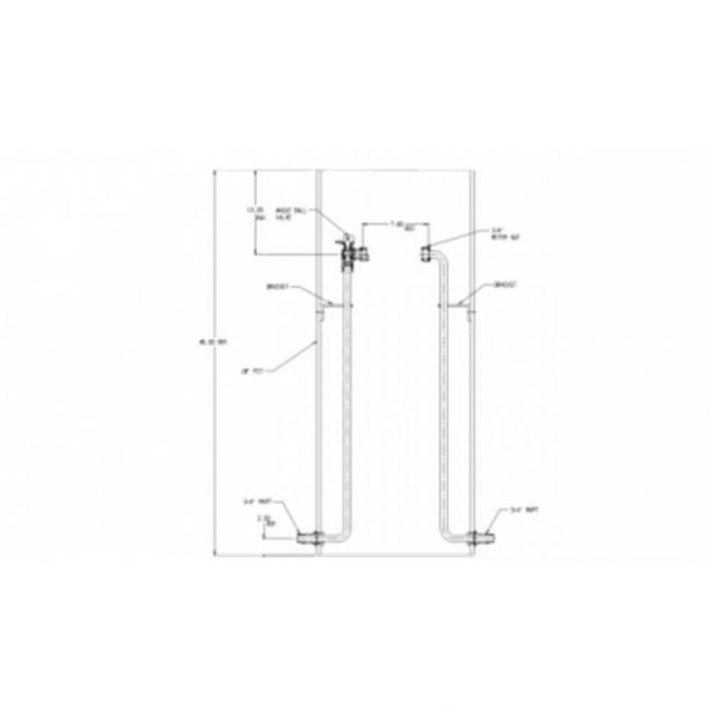 786-248WXPP 33X18 SGL RISER PIT BRKT SPBV X M NUT-NL