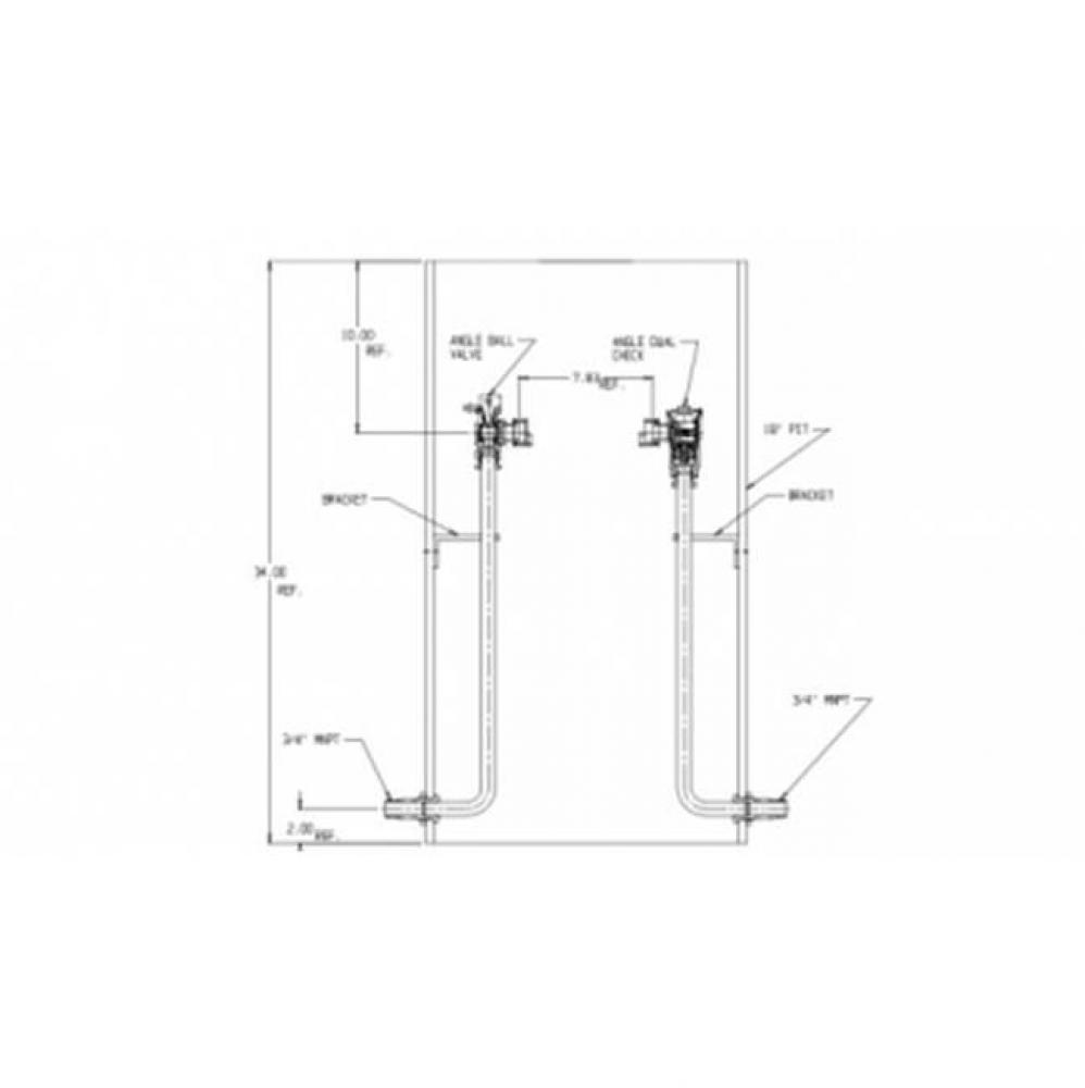 786-236WDPP 33X18 SGL RISER PIT BRKT SPBV X FPDCK-NL