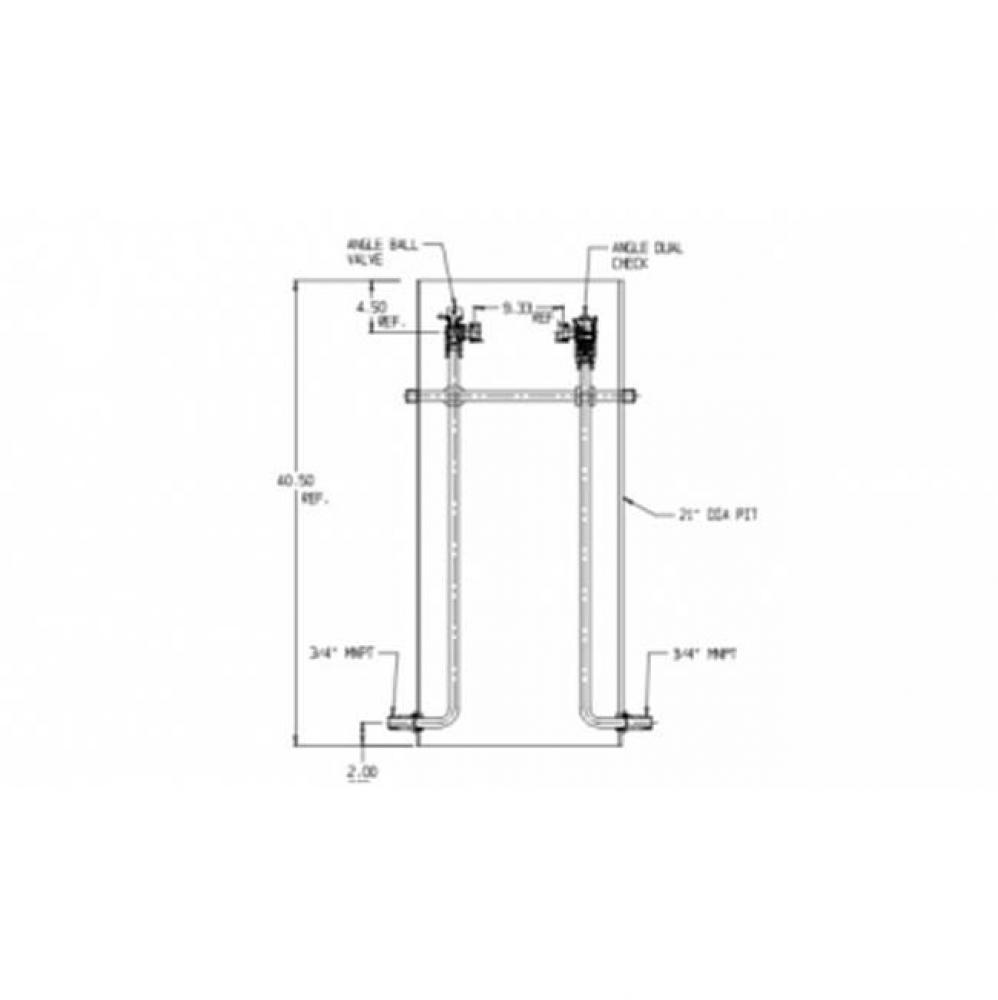 780W248WD22 33X21 W STYLE SGL RISER PIT SPBV X FPDCK