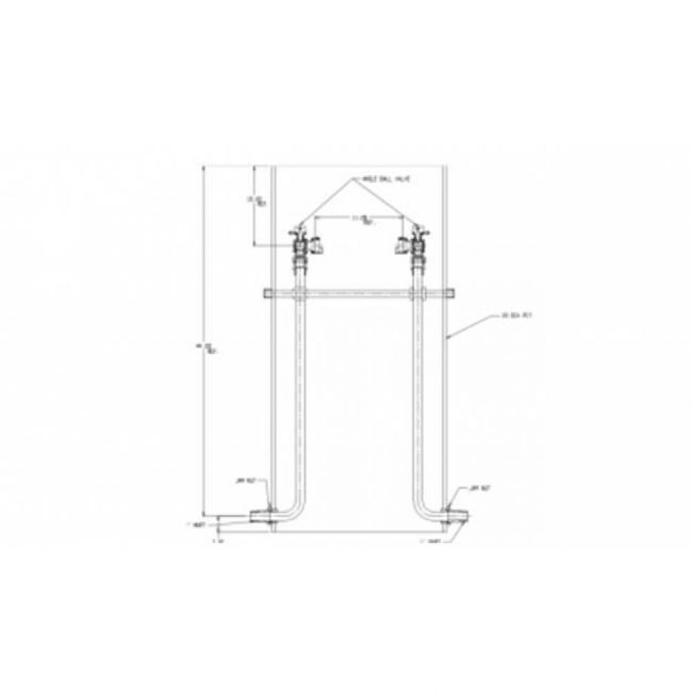 780-454WWPP 66X21 SGL RISR PIT SPBVxSPBV 1.5 IN/OUT