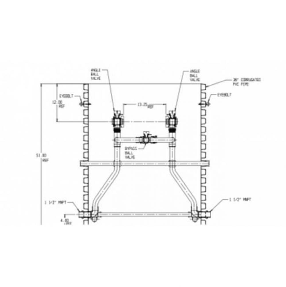 780R654WWPP 665X36 SGL RISER PIT FPBVxFPBV HI BPASS