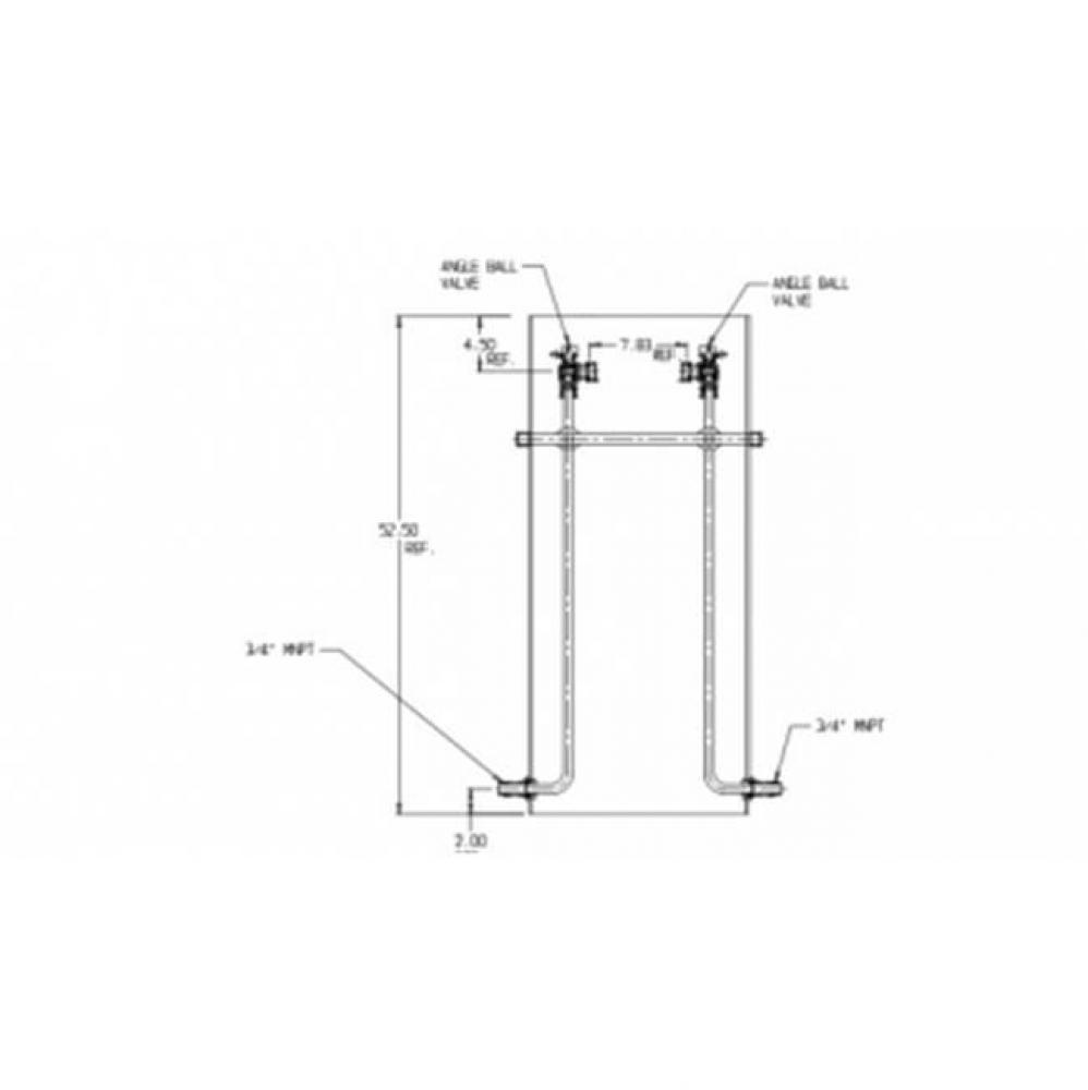 780W266WWPP 33X18 W STYLE RISER PIT SPBVxSPBV
