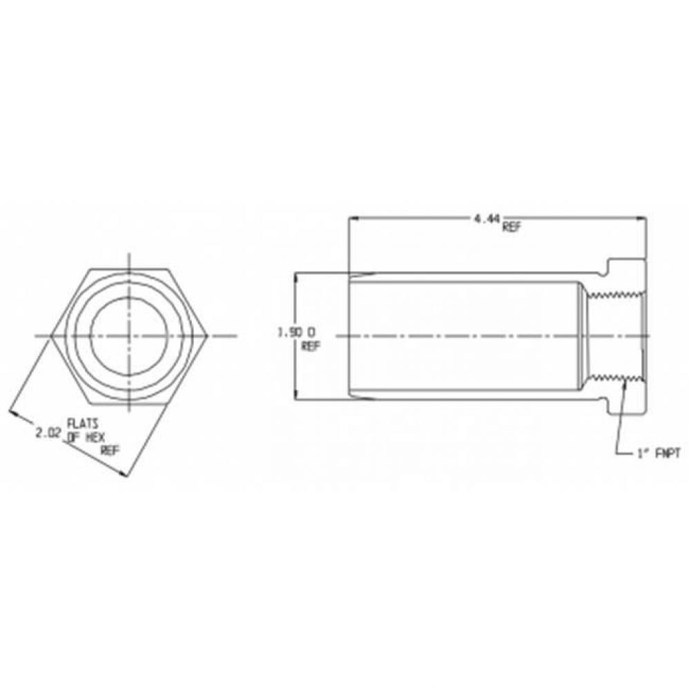 790-PVCSJ 1 1/2X3/4 SLIP CONNECTION PVC X FIP - NL