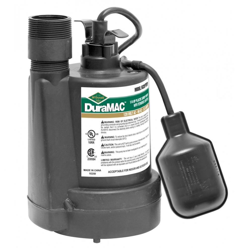 5025Ptsp Pl Sump Pump 1/4Hp Tethered