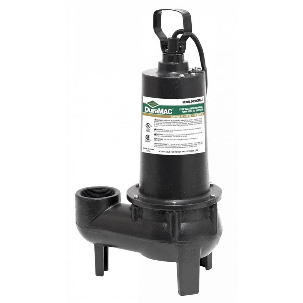 5050Cusj Sewage Pump 1/2Hp 115V 1Ph