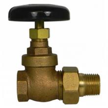 AY McDonald 4420-061 - 4435T 1 1/4 RADIATOR GATE VALVE FNPT X MNPT UNION