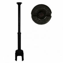 AY McDonald 4516-005 - 5600PS 6 1/2 ARCH CURB BOX PENTAGON SWR LID 1.25 UPPER LG BASE