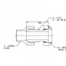 AY McDonald 5124-017 - 74638 1X1 METER CPLG METER X FLARE-NL