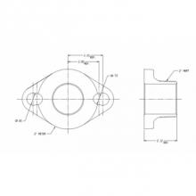 AY McDonald 5131-073 - 7610MD 2X2 1/8 COUPLING DL HOLE FLNGxMNPT-NL
