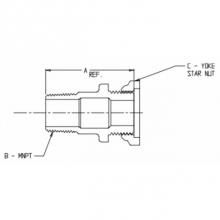 AY McDonald 5139-211 - 74753MY 3/4X01 ADAPTER MNPT X YOKE - NL