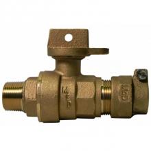 AY McDonald 5142-285 - 76107W-22 3/4 BALL CURB CTS X MNPT - NL