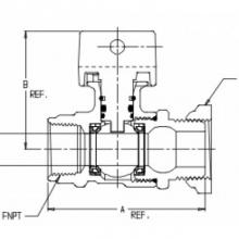 AY McDonald 5146-182 - 76101Y 3/4X5/8X02 BALL VALVE FNPT X YOKE - NL