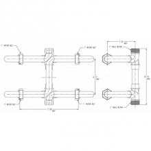 AY McDonald 5159-245 - 758-410NN X6.25 HORI TAN RSTR M NUT x M NUT