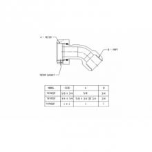 AY McDonald 5183-449 - 74745SF 3/4X1 EIGHTH BEND FEMALE MTR SWVL X FNPT - NL