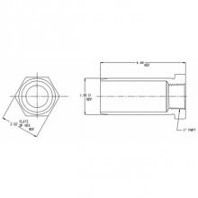 AY McDonald 5189-087 - 790-PVCSJ 1 1/2X1 SLIP CONNECTION PVC X FIP - NL