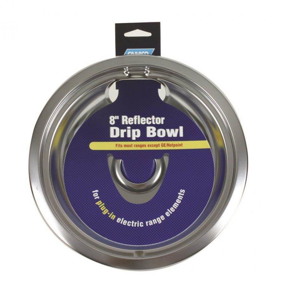 Drip Bowl Universal 8'' Chrome Electric