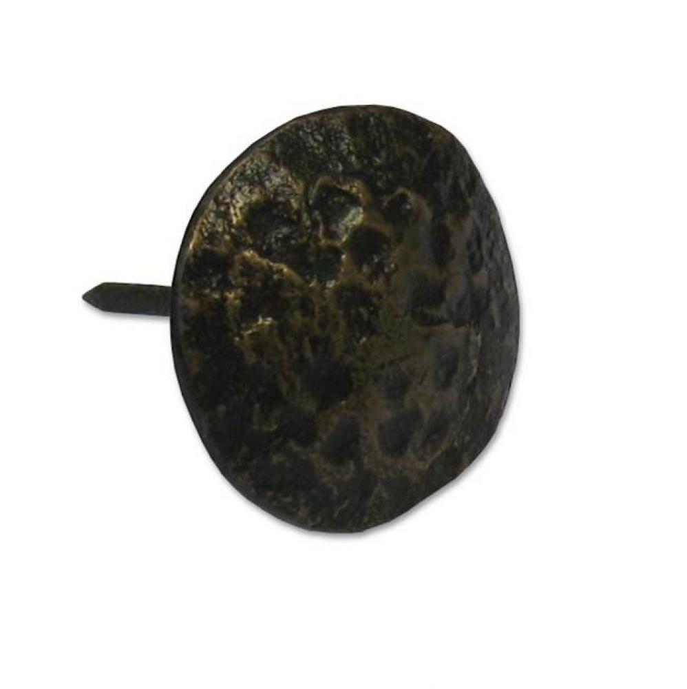 Hammered round brass clavo