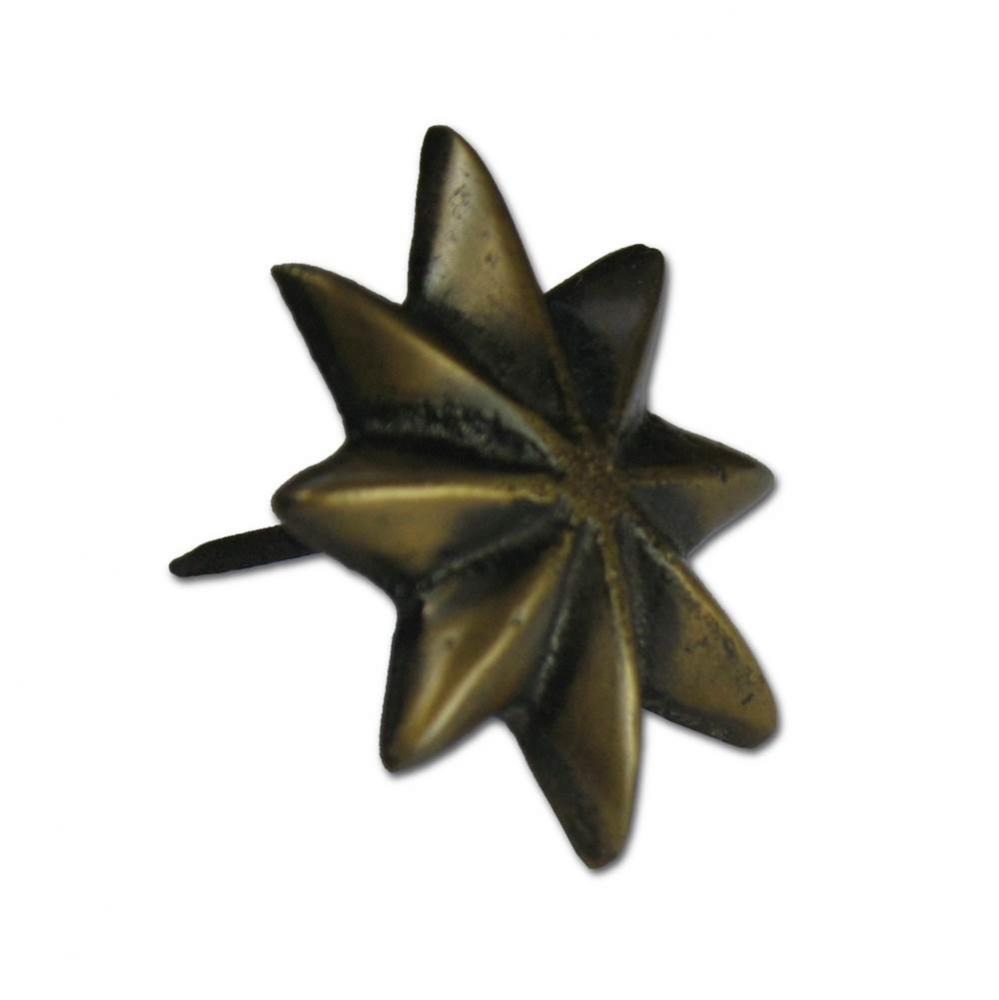 Large star brass clavo