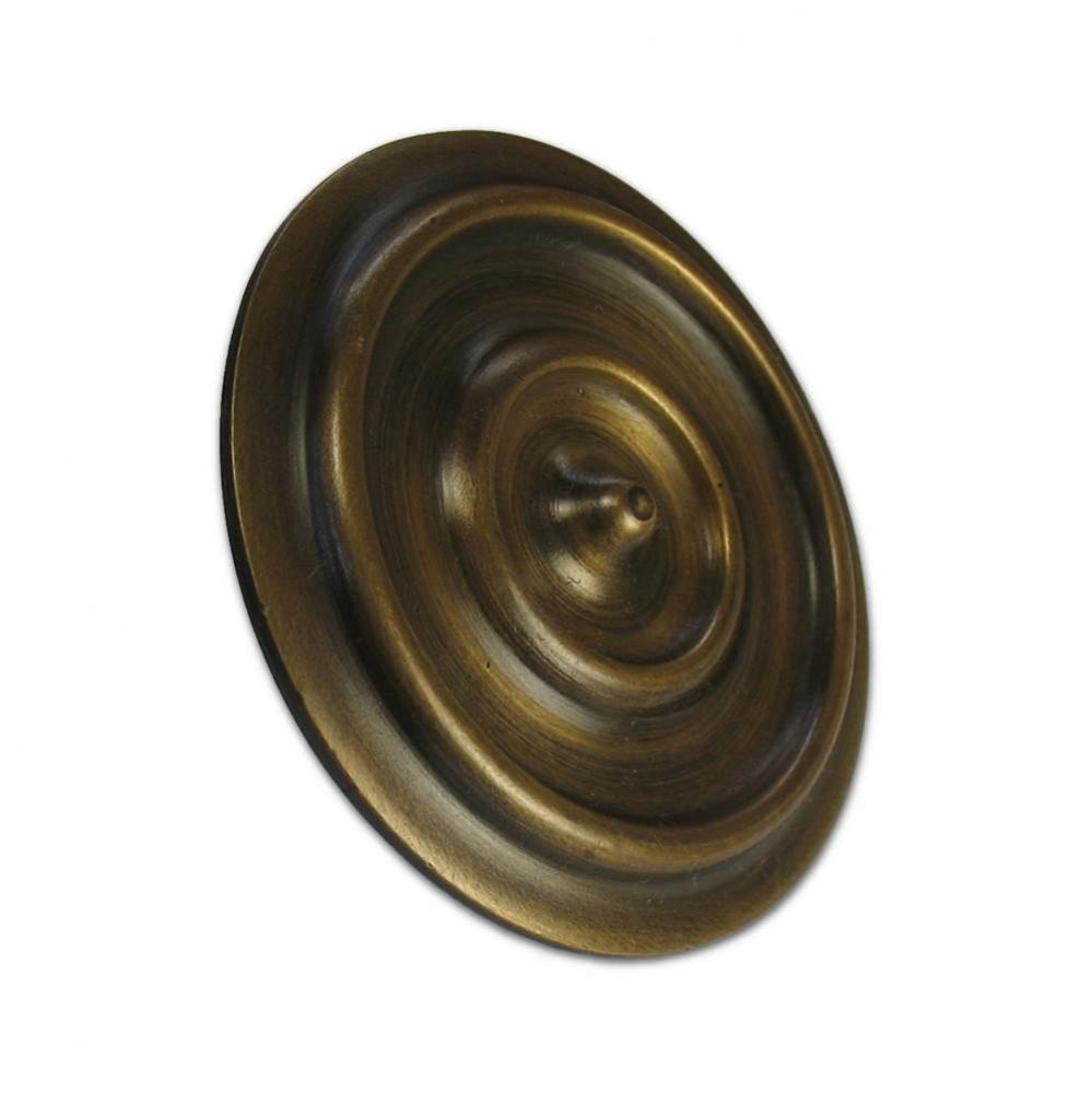 Round brass clavo, double ring