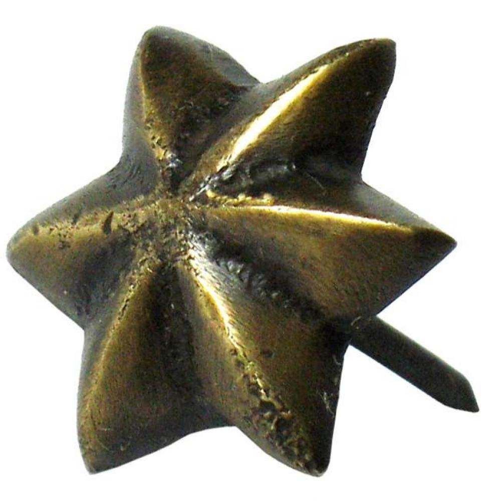 Star brass clavo, 6-point