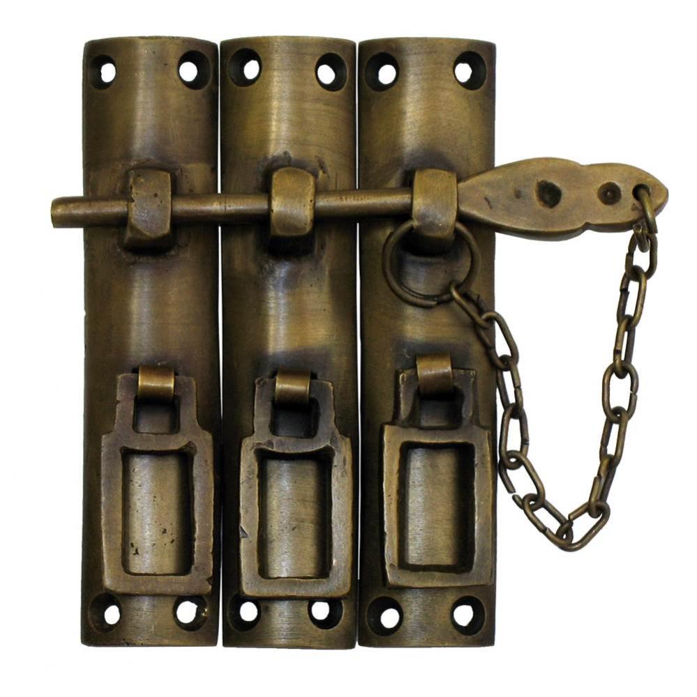 Three Piece Lock w/ Chain