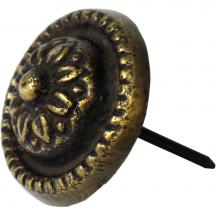 Gado Gado HCL1140 - Round carved floral brass clavo w/ border
