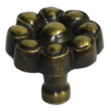 Gado Gado HKN6018 - Round Brass Floral Knob