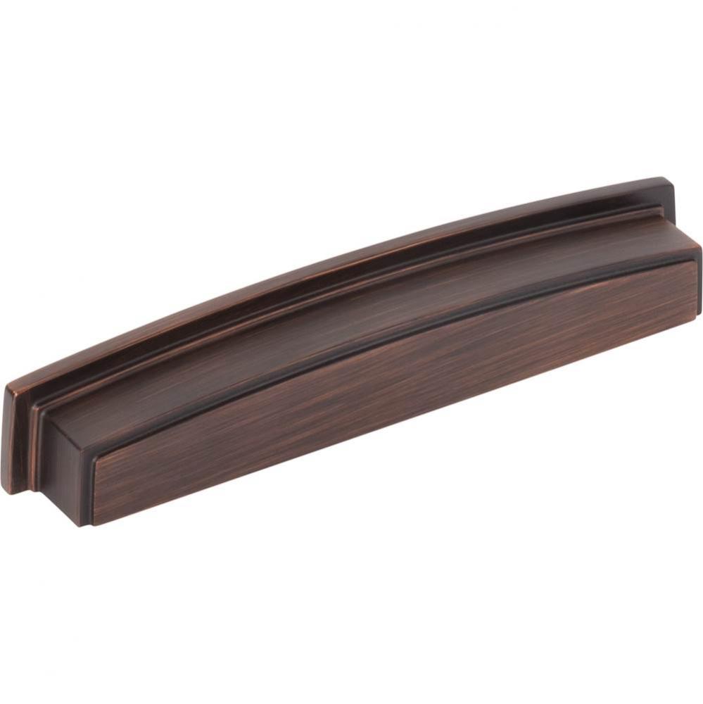 160 mm Center Brushed Oil Rubbed Bronze Square-to-Center Square Renzo Cabinet Cup Pull