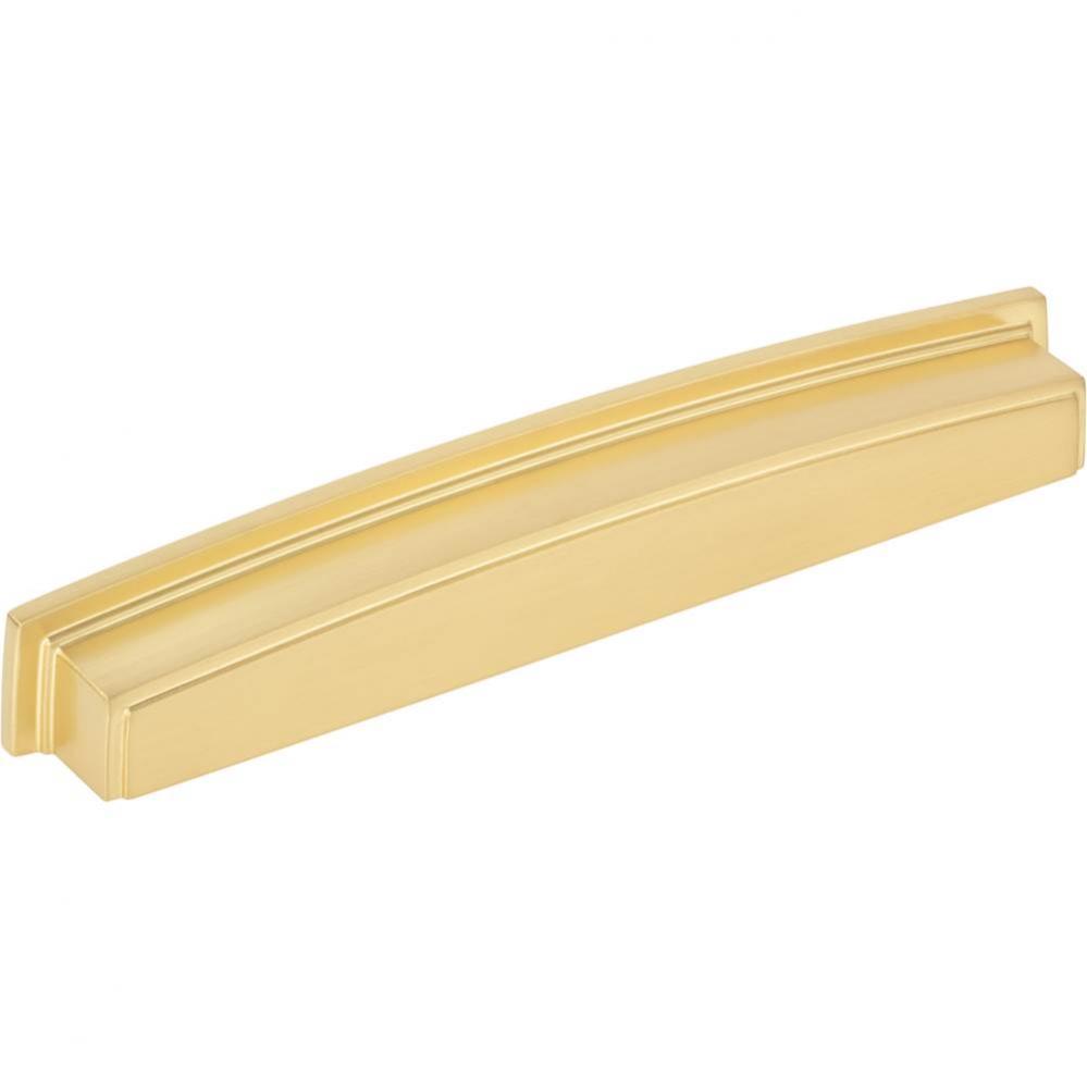 192 mm Center Brushed Gold Square-to-Center Square Renzo Cabinet Cup Pull