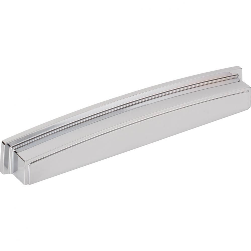 192 mm Center Polished Chrome Square-to-Center Square Renzo Cabinet Cup Pull