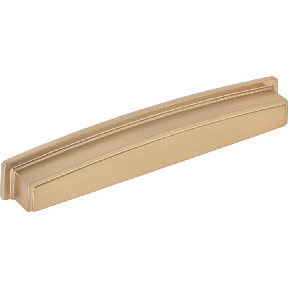 192 mm Center Satin Bronze Square-to-Center Square Renzo Cabinet Cup Pull