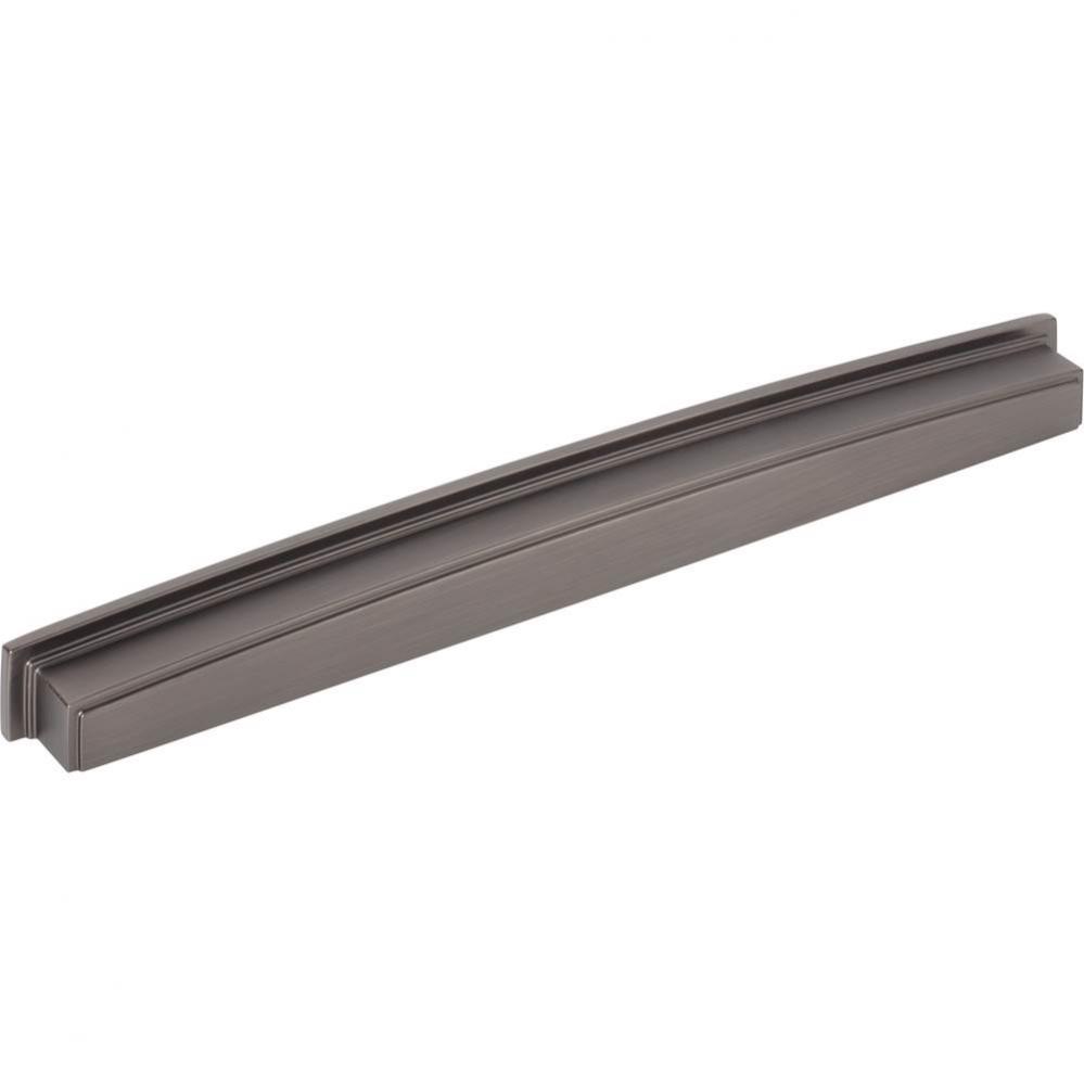 305 mm Center Brushed Pewter Square-to-Center Square Renzo Cabinet Cup Pull