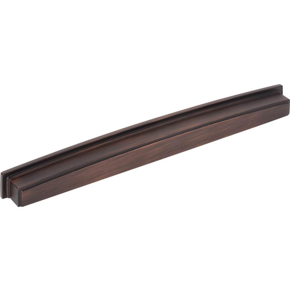 305 mm Center Brushed Oil Rubbed Bronze Square-to-Center Square Renzo Cabinet Cup Pull