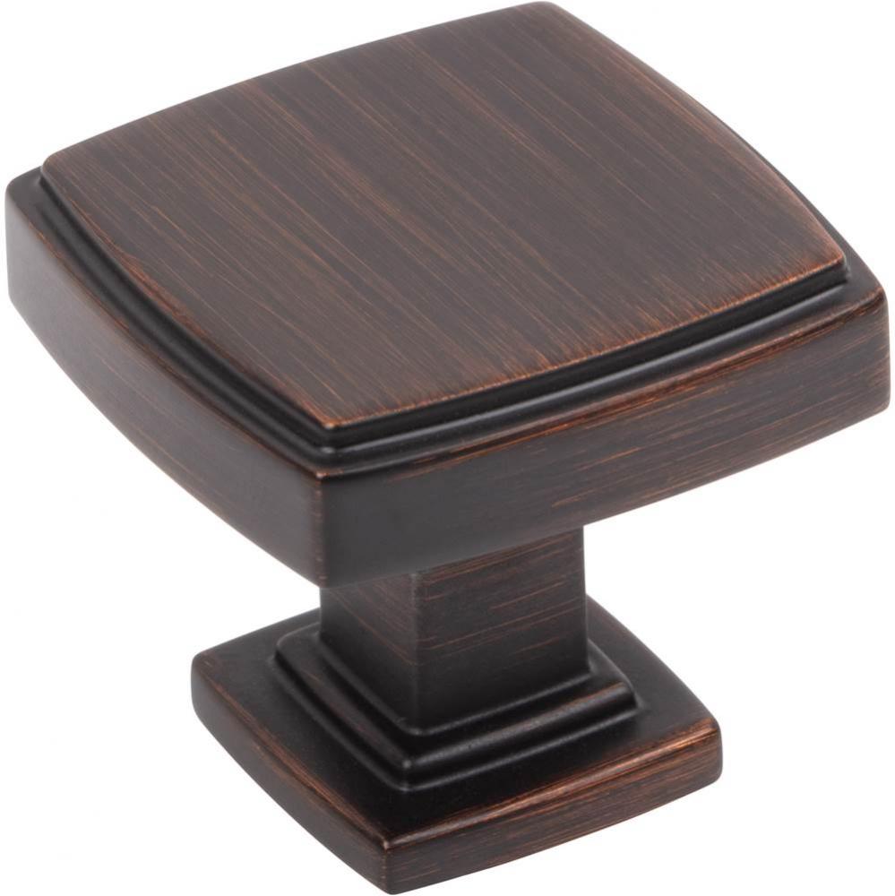 1-1/4'' Overall Length Brushed Oil Rubbed Bronze Square Renzo Cabinet Knob