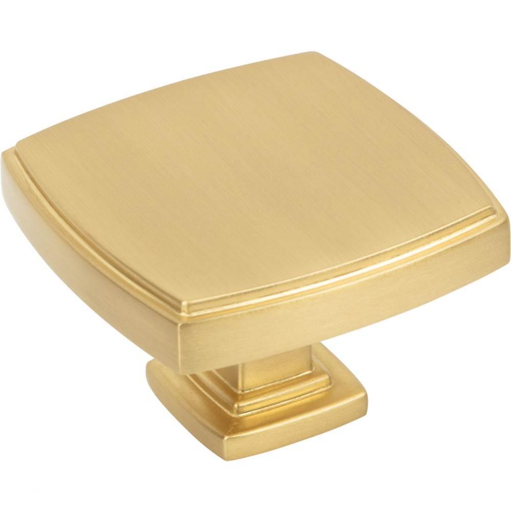 1-3/4'' Overall Length Brushed Gold Square Renzo Cabinet Knob