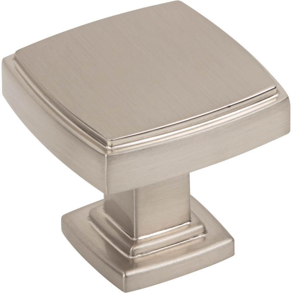 1-1/4'' Overall Length Satin Nickel Square Renzo Cabinet Knob