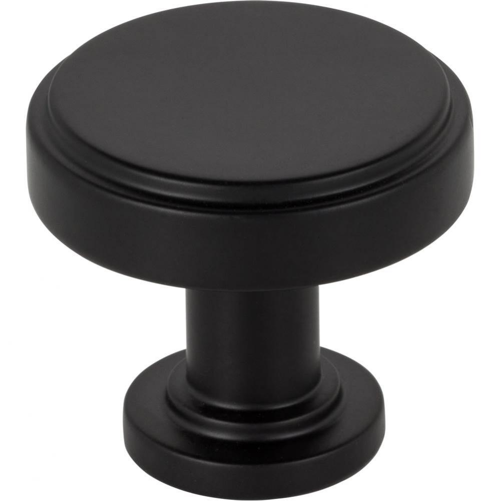 1-1/4'' Diameter Matte Black Richard Cabinet Knob