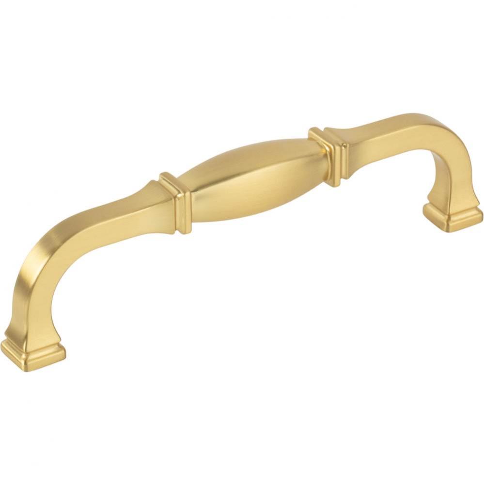 128 mm Center-to-Center Brushed Gold Audrey Cabinet Pull