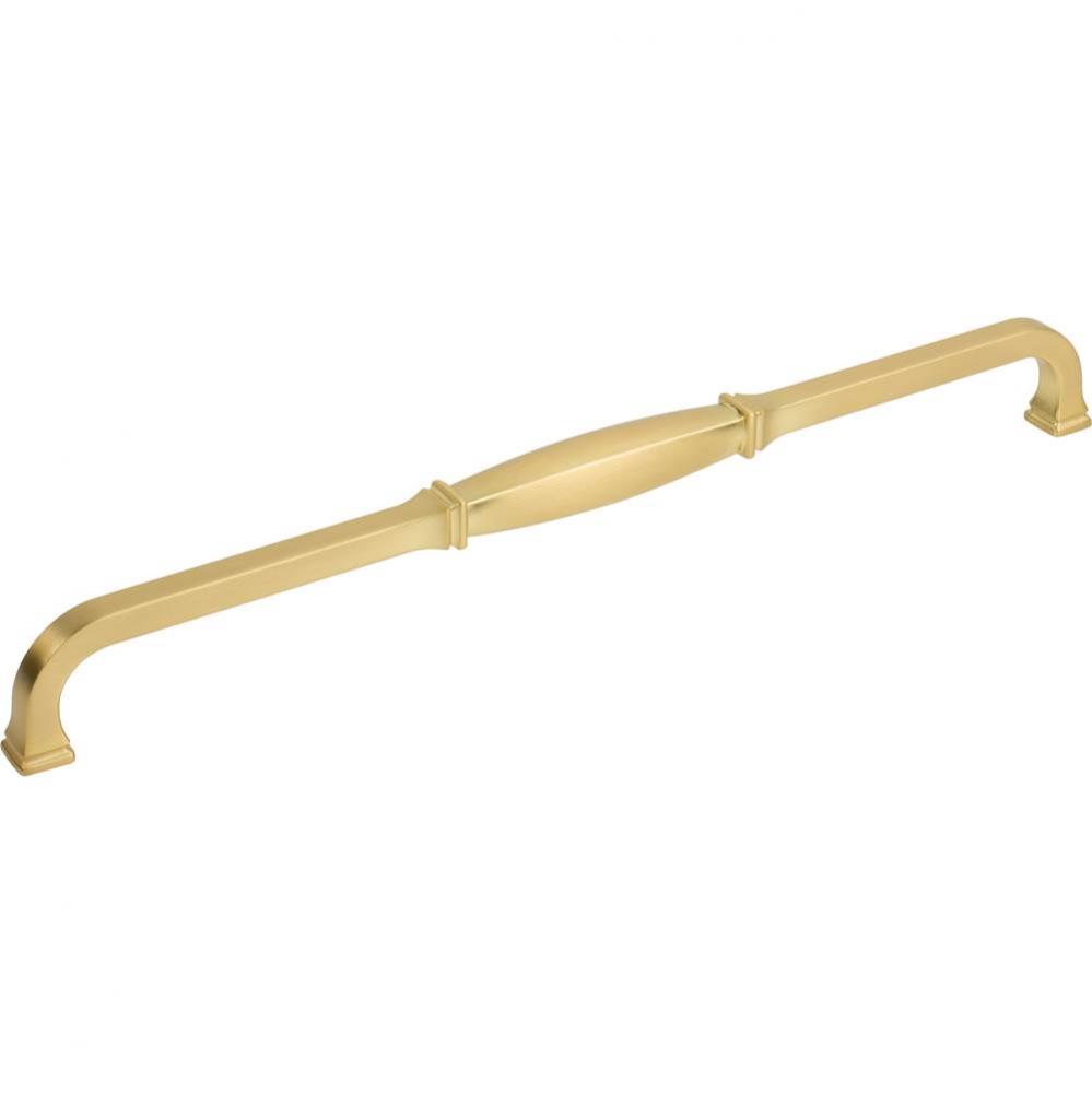 305 mm Center-to-Center Brushed Gold Audrey Cabinet Pull