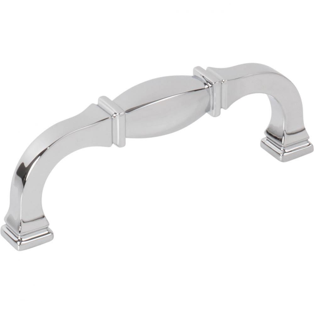 96 mm Center-to-Center Polished Chrome Audrey Cabinet Pull