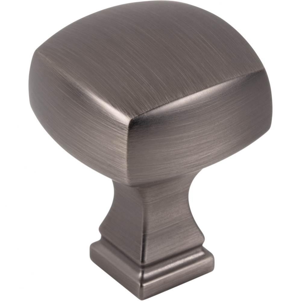 1-1/8'' Overall Length Brushed Pewter Square Audrey Cabinet Knob