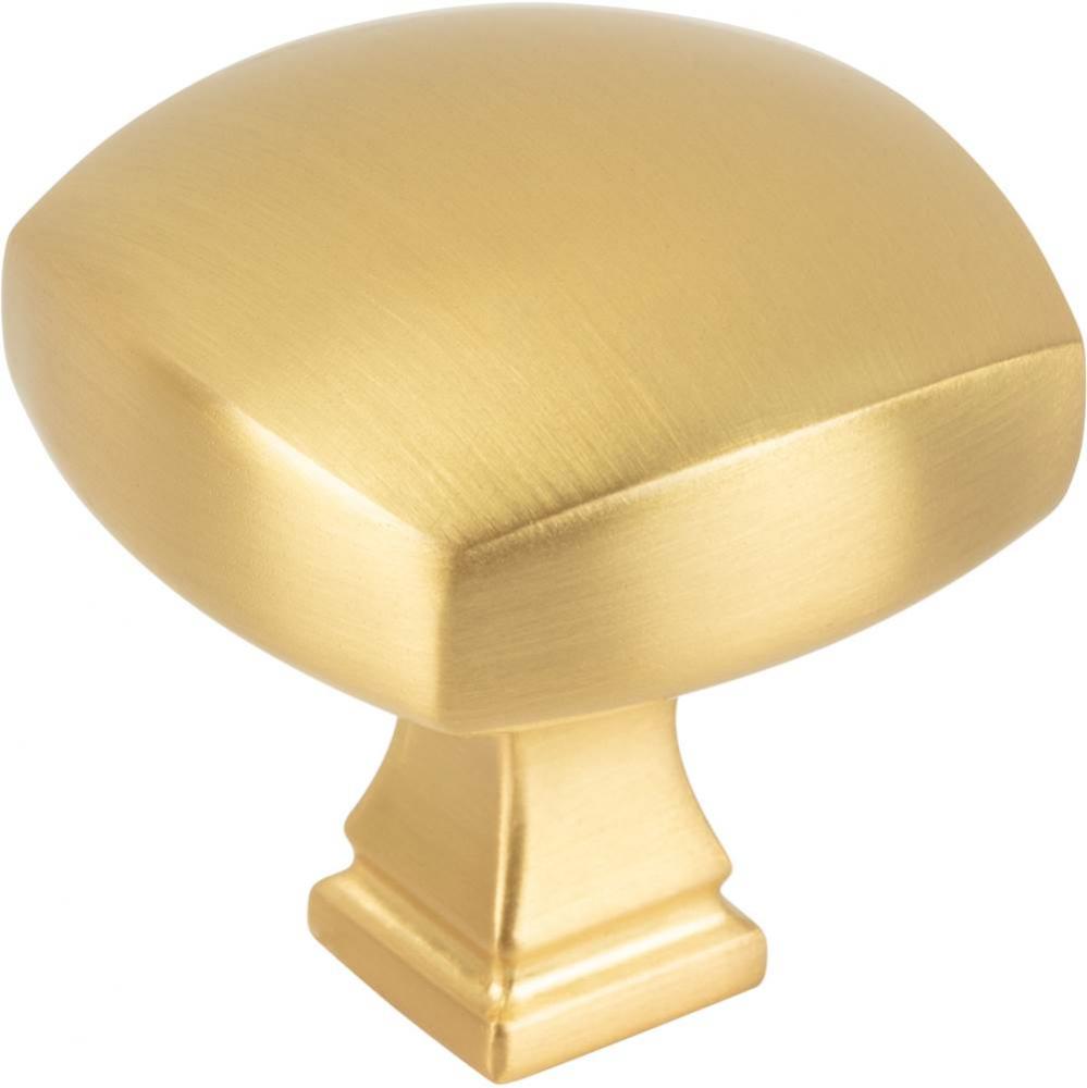 1-3/8'' Overall Length Brushed Gold Square Audrey Cabinet Knob