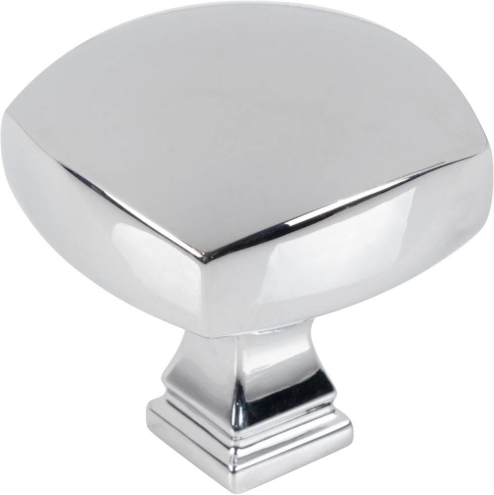 1-3/8'' Overall Length Polished Chrome Square Audrey Cabinet Knob