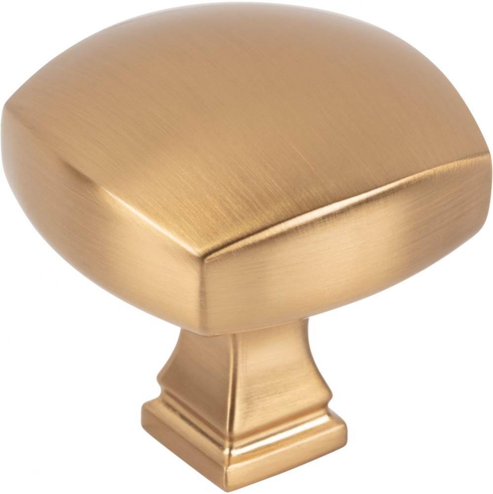 1-3/8'' Overall Length Satin Bronze Square Audrey Cabinet Knob