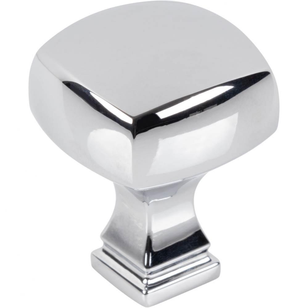 1-1/8'' Overall Length Polished Chrome Square Audrey Cabinet Knob