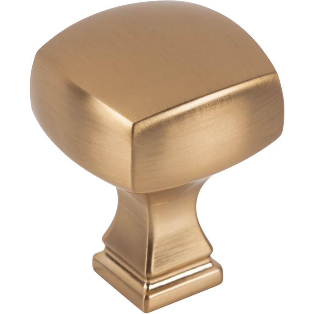 1-1/8'' Overall Length Satin Bronze Square Audrey Cabinet Knob