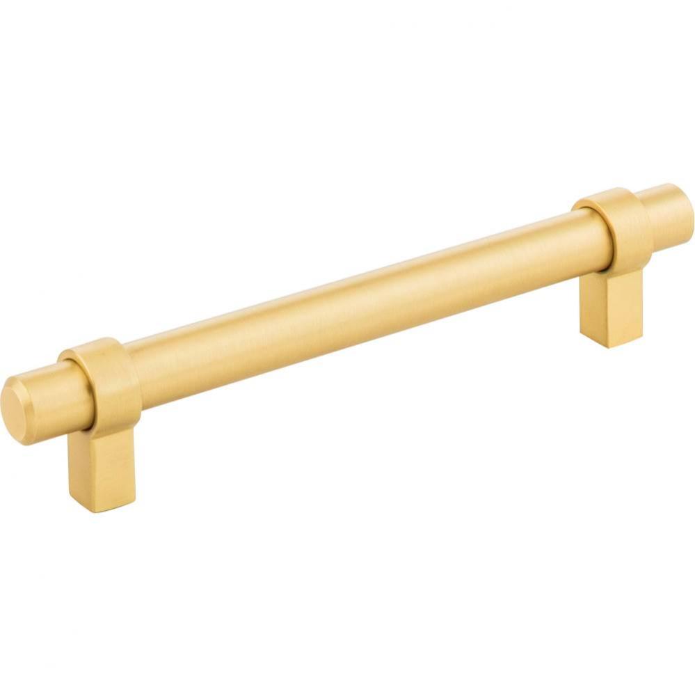 128 mm Center-to-Center Brushed Gold Key Grande Cabinet Bar Pull