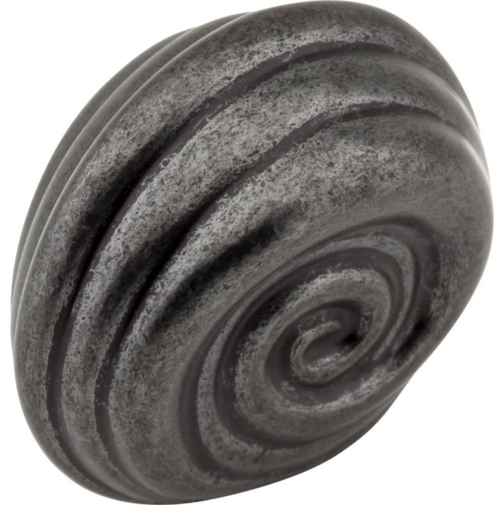 1-1/4'' Overall Length Gun Metal Lille Cabinet Knob