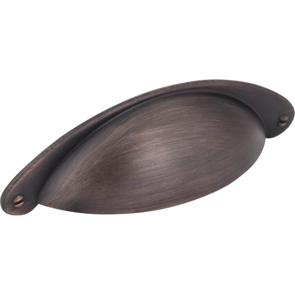 3'' Center-to-Center Brushed Oil Rubbed Bronze Lyon Cabinet Cup Pull