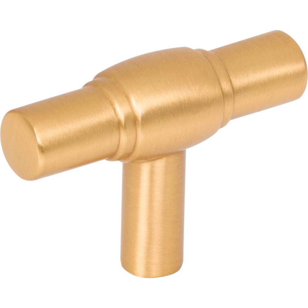 2'' Brushed Gold Hayworth Cabinet ''T'' Knob